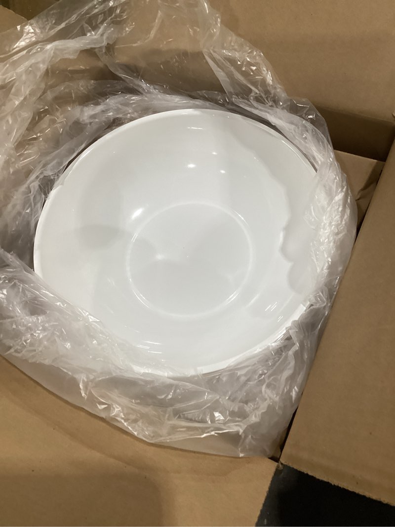Condition photo showing Good Condition for caterline heavyweight plastic serving bowl, 12-inch, white  (24-count