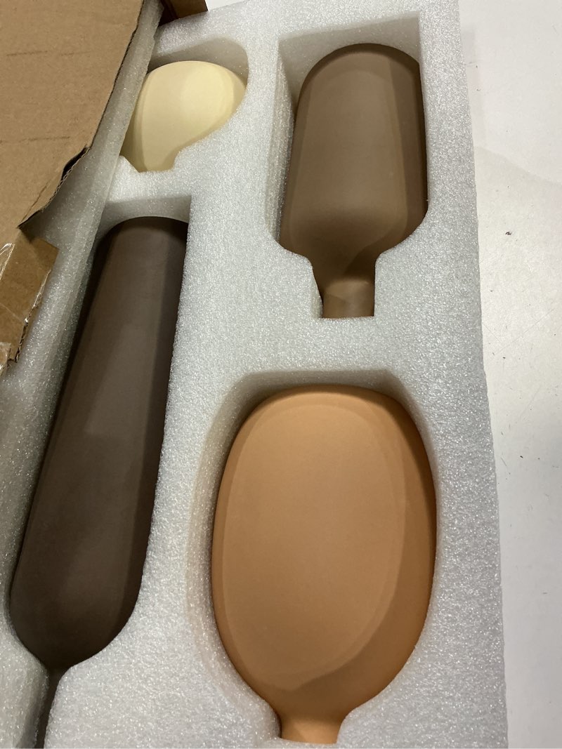 Condition photo showing New/Like New for Tvzouo Ceramic Vase Set of 4, Decorative Neutral Modern Flower Vases for Home Decor, Living Room, Shelf Decor, Bookshelf, Kitchen, Centerpiece, Table, Bedroom, Office, Farmhouse