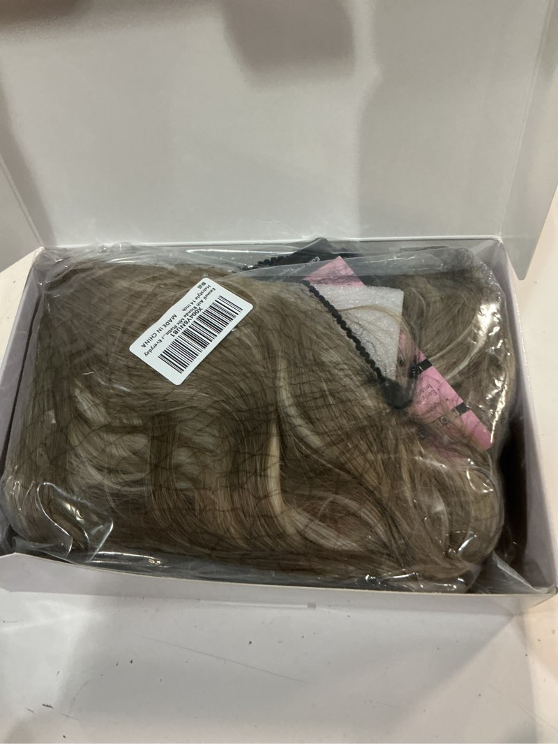 Condition photo showing New/Like New for ash blonde mix platinum short wavy wig for women lace hairline bob style synthetic heat resistant - natural appearance for everyday hairstyle 14 inch 14 inch ash blonde mix platinum