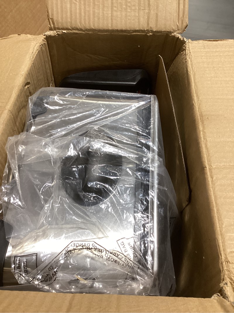 Condition photo showing As Is for Elite Gourmet Electric Deep Fryer, 4.5 Qt Total Oil Capacity (Dual 2-Qt Split Baskets), 1700 Watts, Stainless Steel, Separates Foods for Simultaneous Cooking, Stainless Steel 2 Baskets Stainless Steel and Black