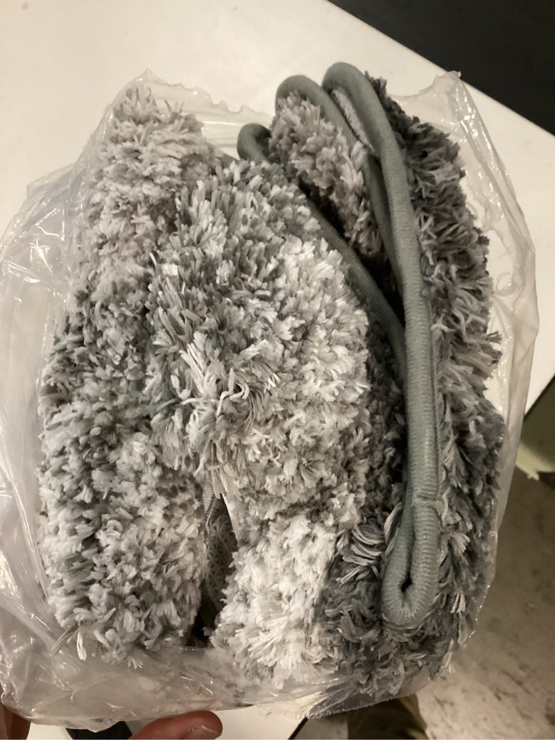 Condition photo showing Good Condition for olanly bathroom rugs sets 3 piece, soft microfiber absorbent bath mat, u-shaped contour toilet mat and toilet lid cover, quick dry, machine washable, toilet cover and rug set for bathroom, grey 24" x 16" + u24" x 20" + 17.5" x 15" grey