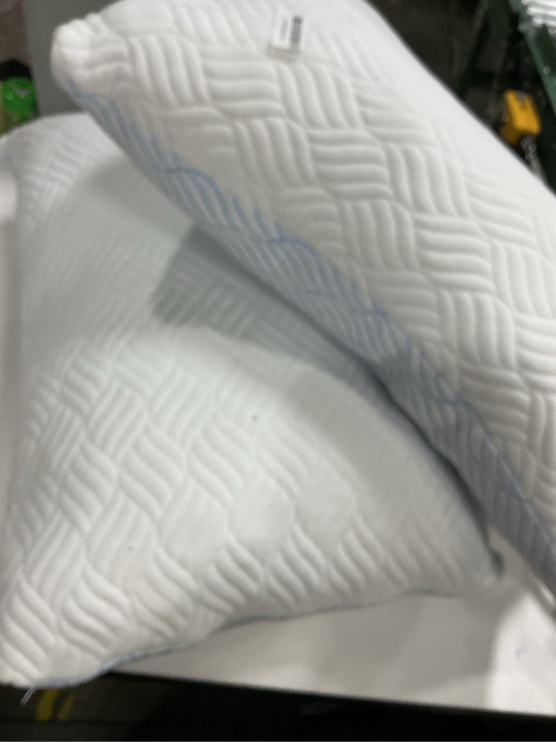 Condition photo showing Good Condition for wishsmile cooling pillows queen size set of 2, memory foam pillows with zipper, adjustable firmness 