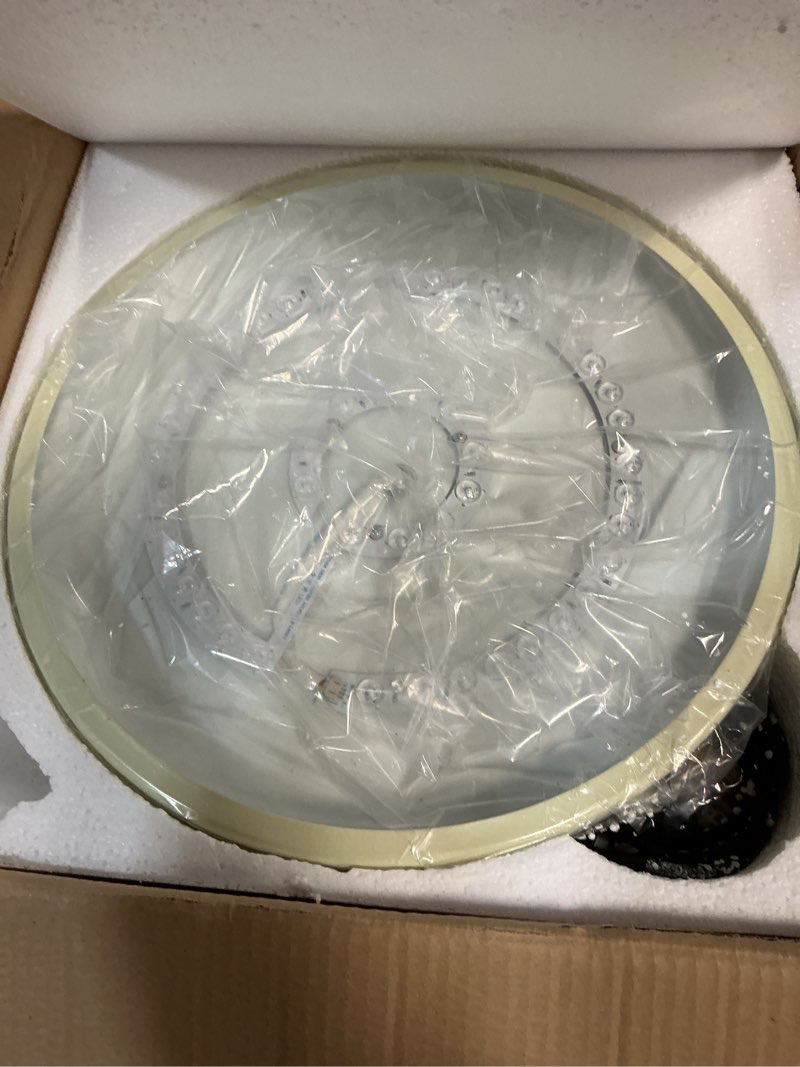 Condition photo showing New/Like New for LED Pendant Light 40 cm Modern 36 W with Colour Temperature Dimmable Ceiling Lamp 3000K/4500K/6000K Metal and Acrylic for Dining Room Kitchen Living Room (Red + Beige)