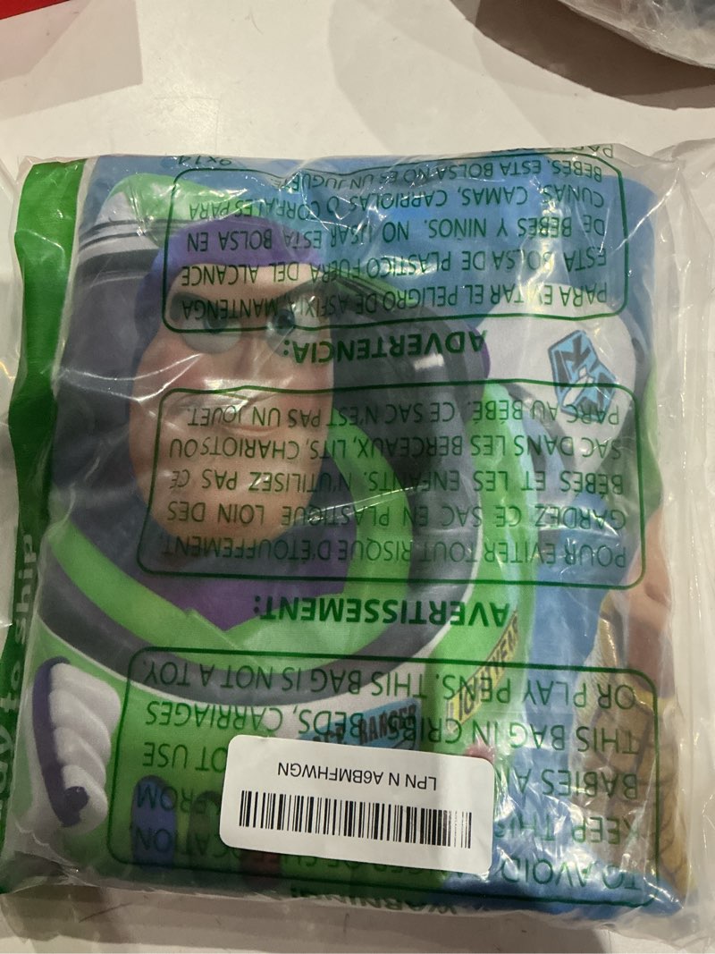 Condition photo showing Good Condition for disney toy story 4 - blue, green, red & white 2 pack toddler fitted crib sheet & standard size pillowcase set, blue, green, red, white