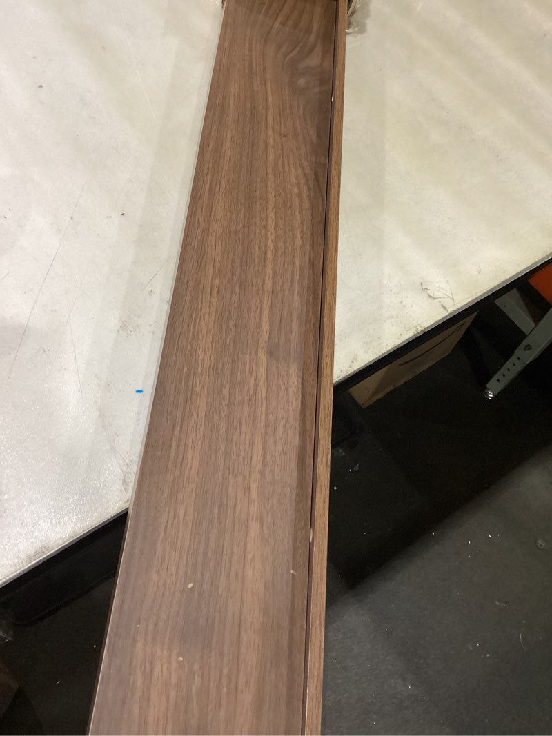 Condition photo showing Good Condition for flyjoe picture ledge shelf, floating shelves set of 2, 48 inches long large nursery book shelves for toys storage, kids bookshelf wall mounted for living room bedroom decor books photo frames, walnut 48'', set of 2 walnut