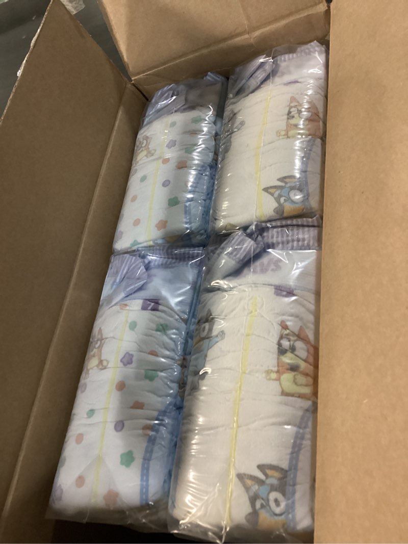 Condition photo showing Good Condition for Luvs Size 7 Baby Diapers, Platinum Protection Bluey Diapers for Day & Night, Size 7, 124 Count (Packaging May Vary) Size 7 124