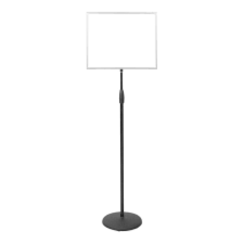 Azar Displays 300830 7-Inch by 5.5-Inch Clear Acrylic Sign Holder with Metal Pedestal Stand