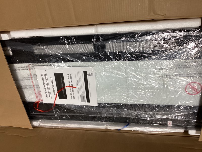 Condition photo showing Good Condition for ONBRILL 50” Electric Fireplace Insert, Ultra Slim Fireplace with 2 Heat Fans, 750/1500W Recessed Fire Place with 12 Flame Color, Touch Screen and Remote Control 50inch