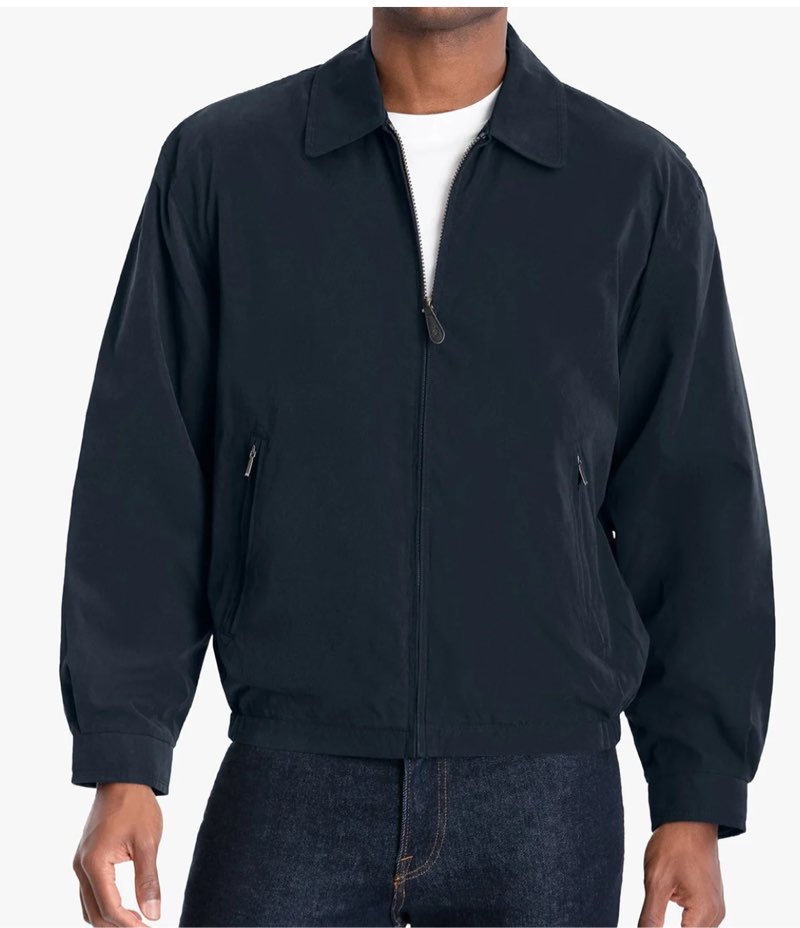 London Fog Men's Auburn Zip-Front Golf Jacket (Regular Tall Sizes), Navy, 3X Big