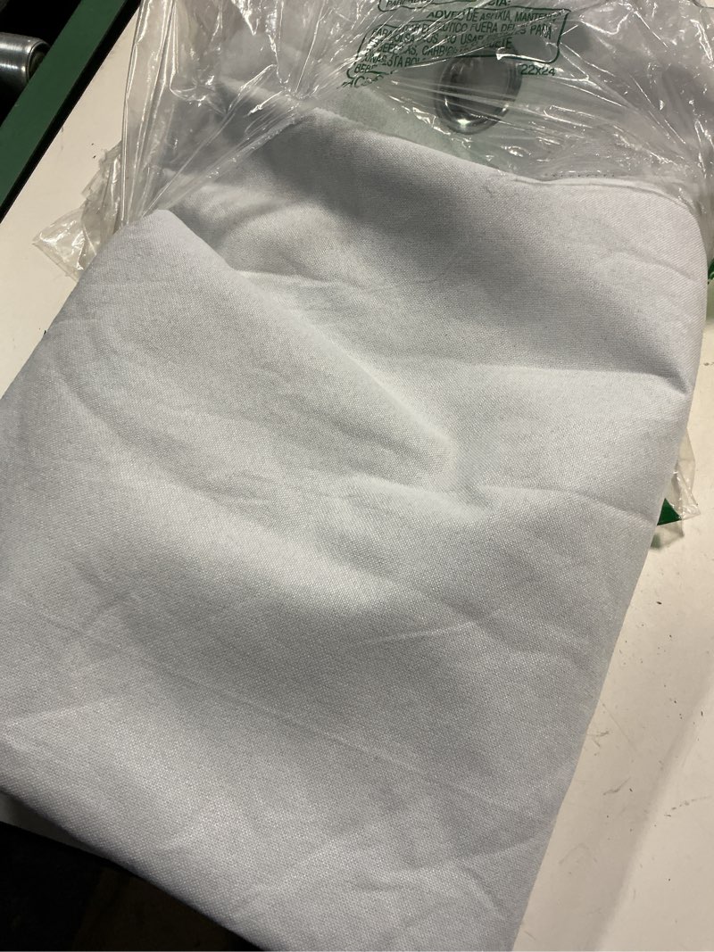 Condition photo showing Good Condition for nicetown white blackout curtain w100 inches, thick faux linen 100% light blocking shade for patio sliding glass door, grommet top therma insulated privacy room divider curtain, 1 panel, w100 x l84 in