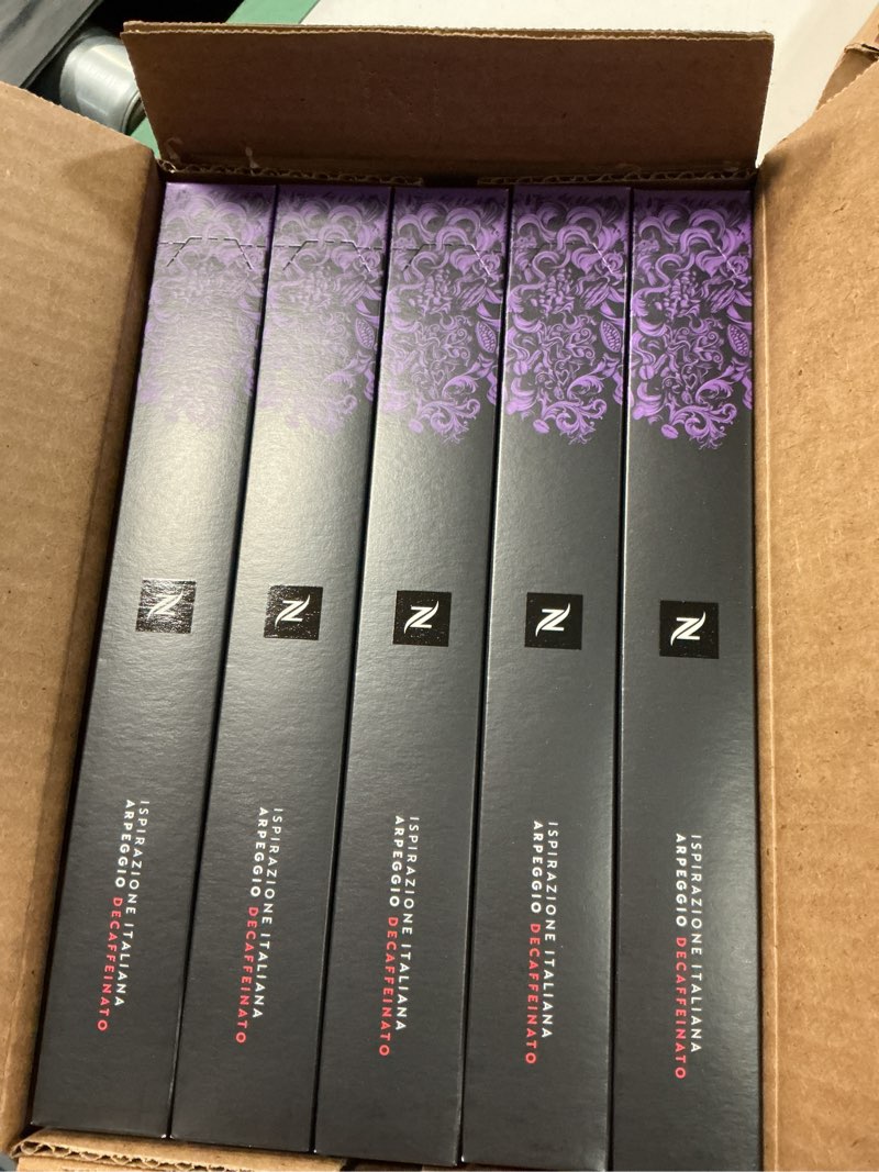 Condition photo showing New/Like New for ( best by 02/28/26 ) nespresso capsules original line, arpeggio decaffeinato, dark roast coffee, 50-count coffee pods arpeggio decaffeinato 50 count (pack of 1)