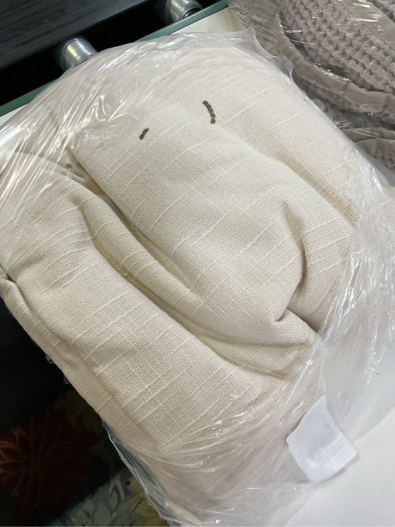 Condition photo showing As Is for cotton slub curtain - single panel, 48x108, natural