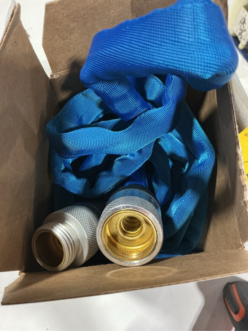 Condition photo showing Good Condition for yamatic heavy duty garden hose 5/8 in x 30 ft with swivel handle, super flexible water hose, all-weather, lightweight, burst 600 psi, gray 30 ft gray