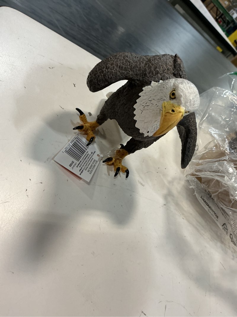 Condition photo showing New/Like New for safari ltd. bald eagle figurine - detailed 7" plastic model figure - fun educational play toy for boys, girls & kids ages 18 months+