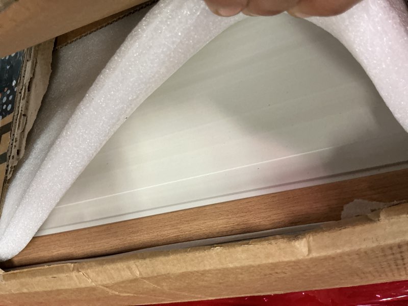Condition photo showing Good Condition for wpc slat wall panels 8 pack 96" x 6.6", waterproof fluted wall paneling, accent 3d wall panel for wall decor, bathroom, bedroom, office - high grille oak (cover approx.35 sq.ft) 96 x 6.6 inch white oak