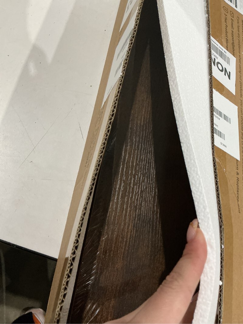 Condition photo showing Good Condition for bayka floating shelves, 22.5 inches rustic wood wall shelves for bathroom?bedroom, living room, kitchen & book, hanging display decor organization shelf with 22 lbs capacity (rustic brown) b. rustic brown - americana farmhouse style 22.5inches