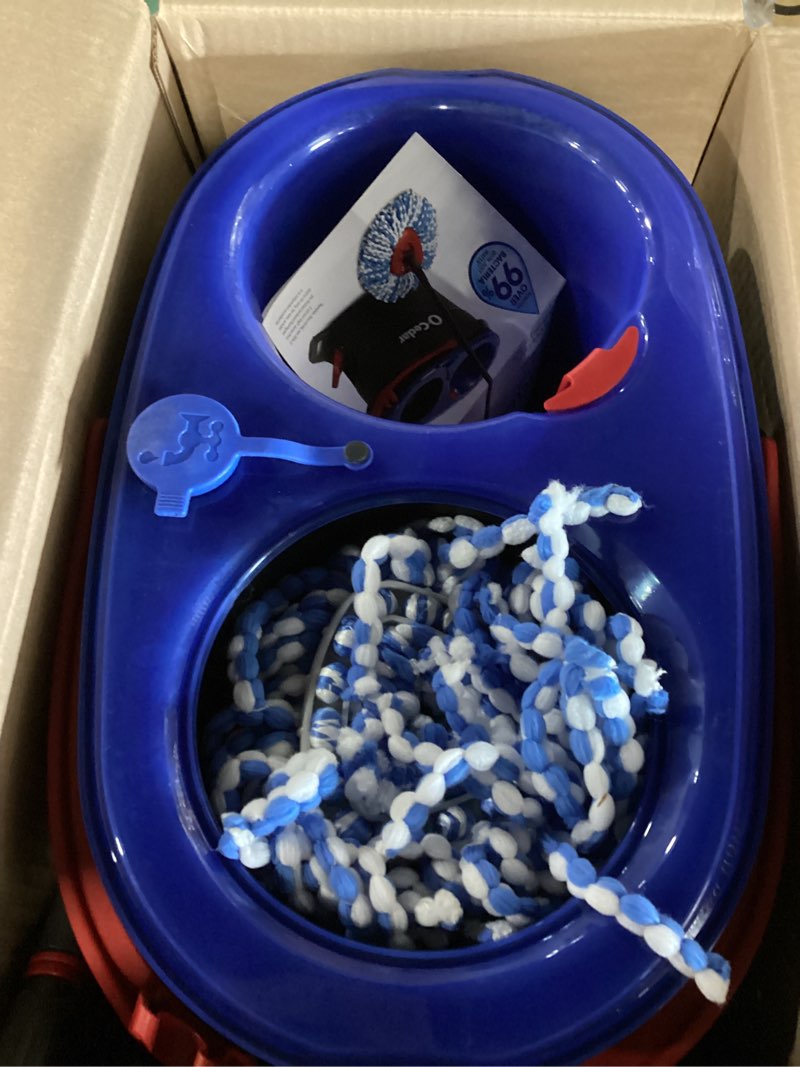 Condition photo showing Good Condition for o-cedar rinseclean spin mop & bucket system | clean with water | removes 99% of bacteria
