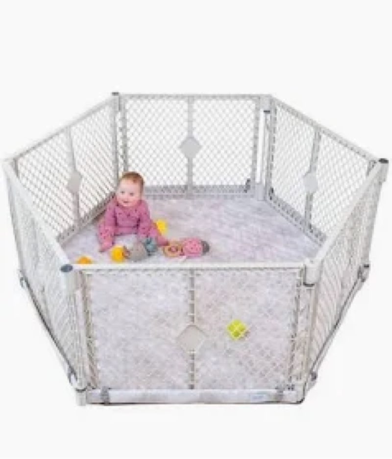 Toddleroo by North States - Superyard Duo Extra Wide Baby Gate & Play Yard: 6 Panel Baby Playpen - I