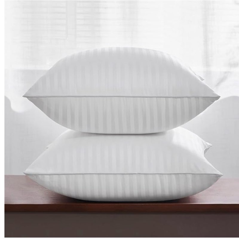 Oubonun 26 x 26 Euro Pillow Inserts, Firm and Fluffy Decorative Square Pillows for Couch Bed Sofa with Soft Cotton Cover White Cushion with Down Alternative Pack of 2