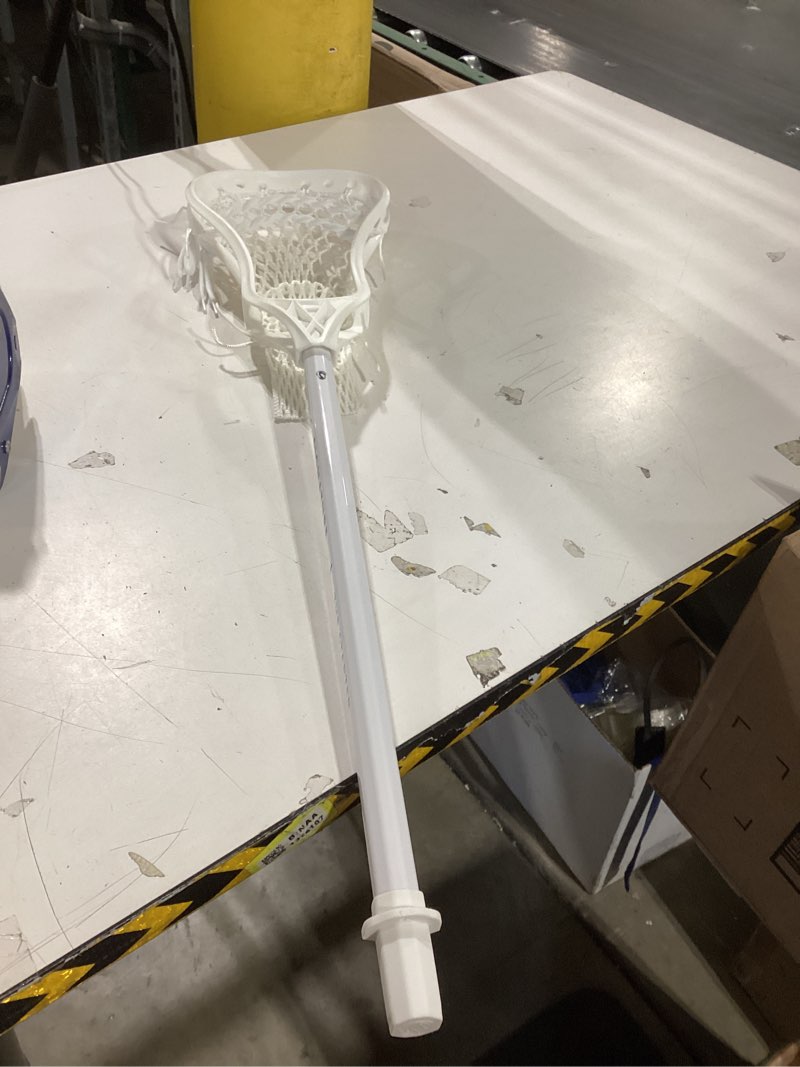 Condition photo showing As Is for signature starter stick - 28" or 19.5" - the best starter stick for kids - pro strung pocket, lightweight plastic shaft, play ready lacrosse stick, for entry level first time player 19.5”