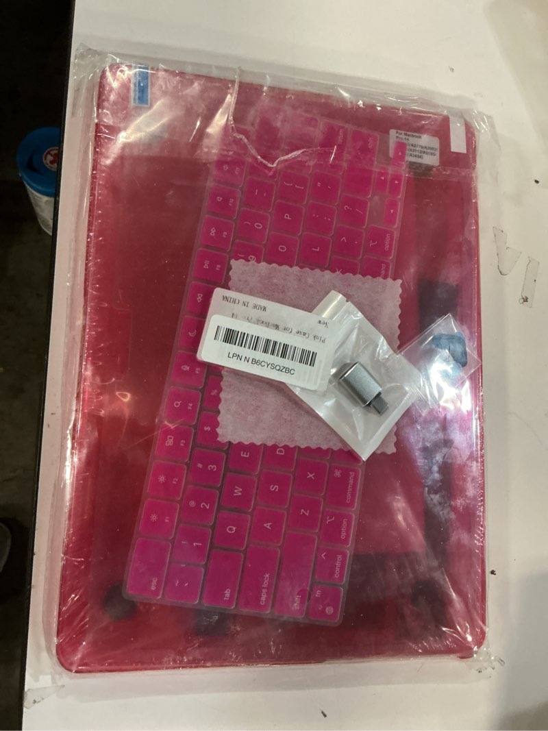 Condition photo showing New/Like New for CISSOOK Sparkly Glitter Rose Pink Case for MacBook Pro 14 inch Case M5 M4 M3 M2 M1 Chip 2025 2024 2023 2022 2021 Release Model A3434 A3112 A3185 A3401 / A2918 A2992 / A2779 / A2442 Pro14inch-Rose Red Glitter