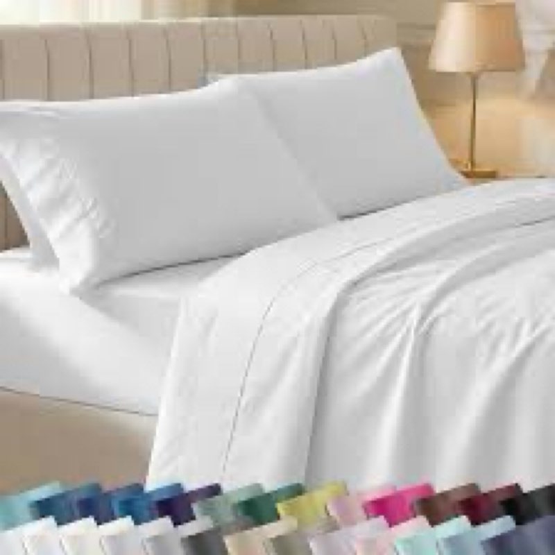 california design den soft 100% cotton sheets twin size bed sheet set with deep pockets, 1 pc twin s
