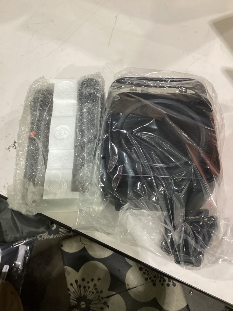 Condition photo showing New/Like New for karaoke machine, portable bluetooth speaker with 2 wireless microphones for adults & kids with lights, karaoke microphone with pa system supports usb/tf/rec/fm/aux for home party home system packages 2 mics