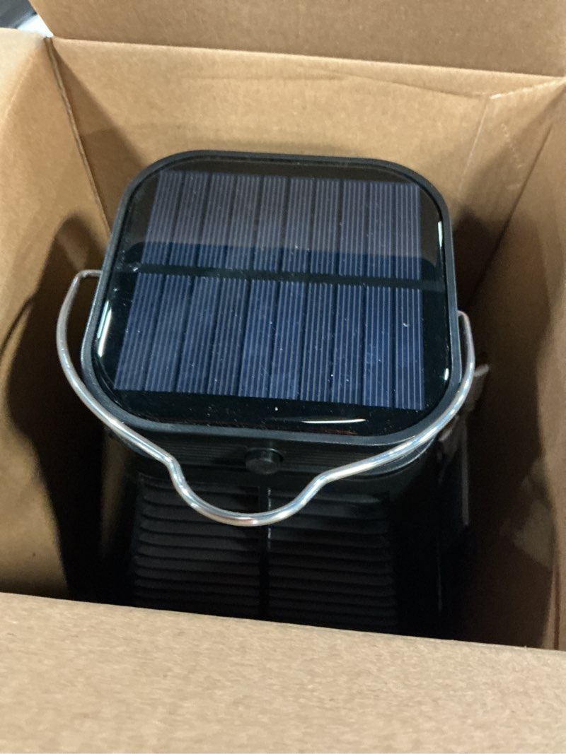 Condition photo showing As Is for vgf black solar power bug zapper mosquito eliminator portable led lamp light bulb insect killer