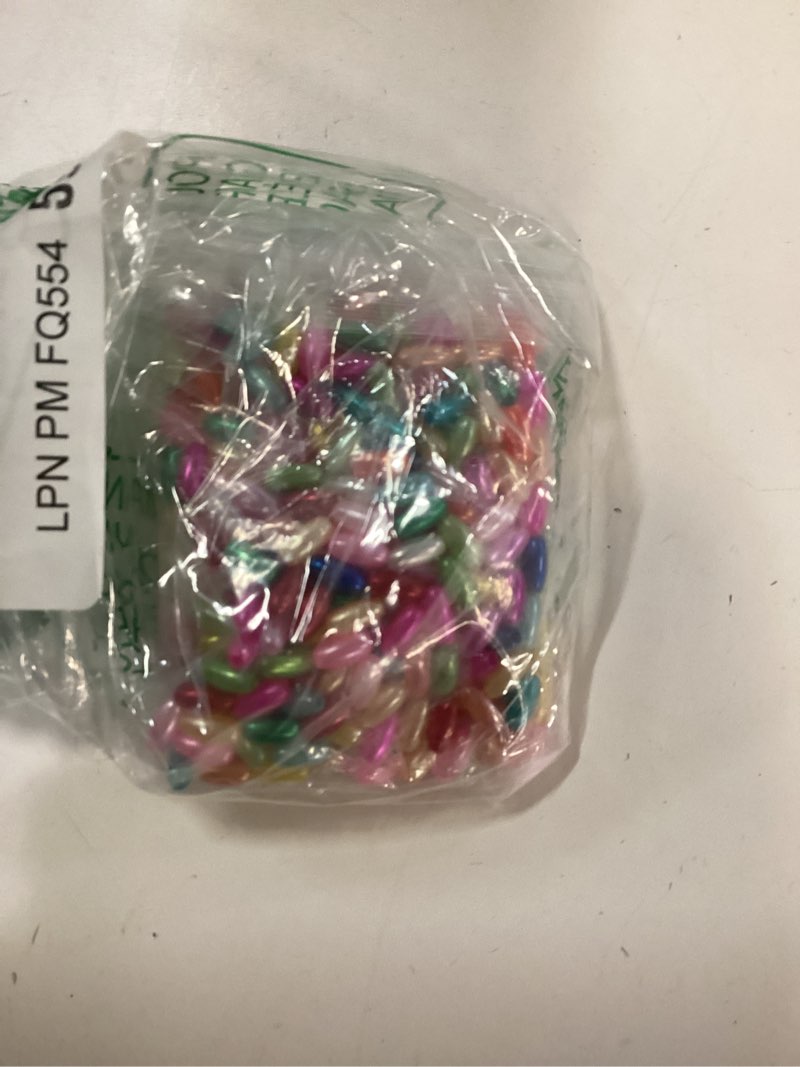 Condition photo showing Good Condition for 400Pcs/Lot New 0.15 x 0.31inch Oat Rice Shape Beads Oval Loose Beads with 0.05inch Hole for Jewelry Making, MultiColor Imitation Long Fresh Water Pearls Art Crafts Decoration for DIY Bracelet Necklace