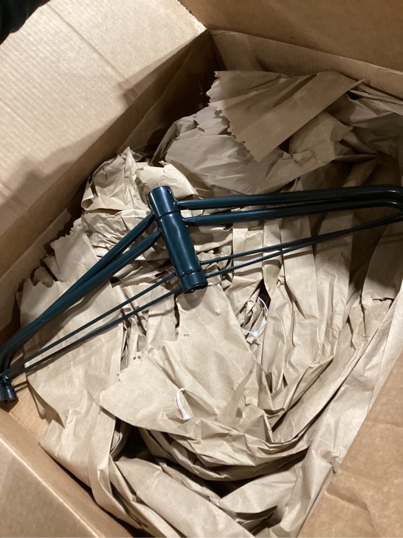 Condition photo showing As Is for Roowest Folding Christmas Tree Stand Artificial Xmas Tree Base Holder Replacement Metal Tree Base for Artificial Christmas Tree(Green, 20 Inch) Green 20 Inch