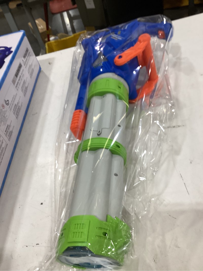 Condition photo showing New/Like New for electric big gatling squirt water gun for kids adults - high power automatic water blaster with large capacity, outdoor summer pool long range water toys fight games for kid age 8-12 year old