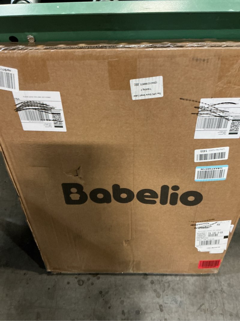 Condition photo showing Good Condition for babelio safety gate door fits for stairs, narrow and wide doorways with auto close, easy install, no drilling, pressure mounted for baby, child, pets, dog/puppy, 26''-40'', white white 30"tall 26"-40" wide