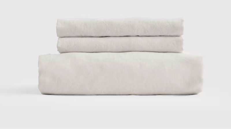 european linen fitted sheet set color sand size full