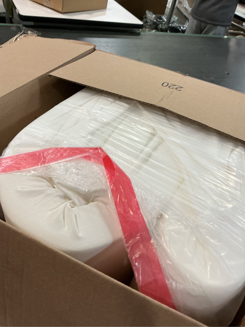 Condition photo showing As Is for Baby Ball Pit 35.4" Soft Round Memory Foam Ball Pits NOT Included Balls Indoor Outdoor Playpen for Babies Toddlers Kids Great Gift for Girls Boys, White White 35.4"