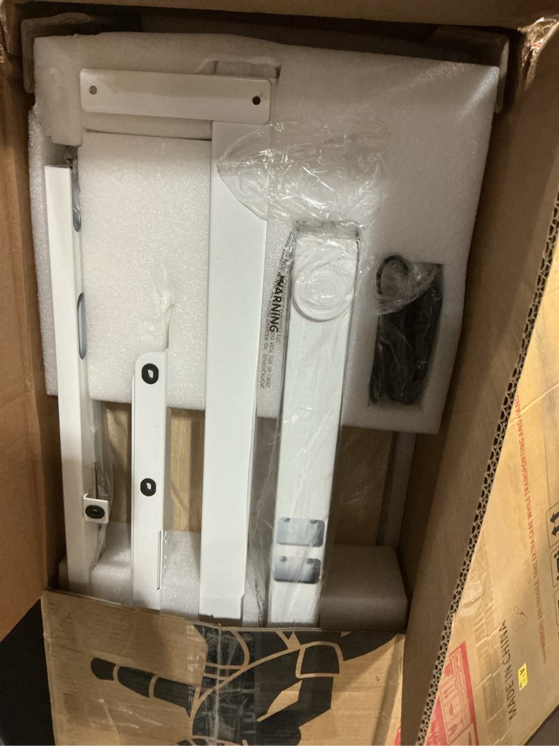 Condition photo showing Good Condition for 48x24 Inches Height Adjustable Electric Standing Desk with 2 Hooks for Home Office, Ergonomic Sit Stand up Desk with Splice Board, Oak 48x24 inches - with Splice Board Oak