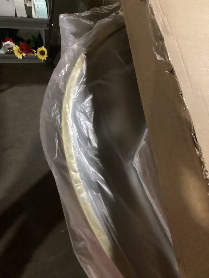 Condition photo showing Good Condition for Gold Oval Mirror for Bathroom, 24x36 Inch Oval Bathroom Mirror with Brushed Metal Frame, Wall Mounted Decorative Vanity Mirror for Bathroom, Living Room, Entryway