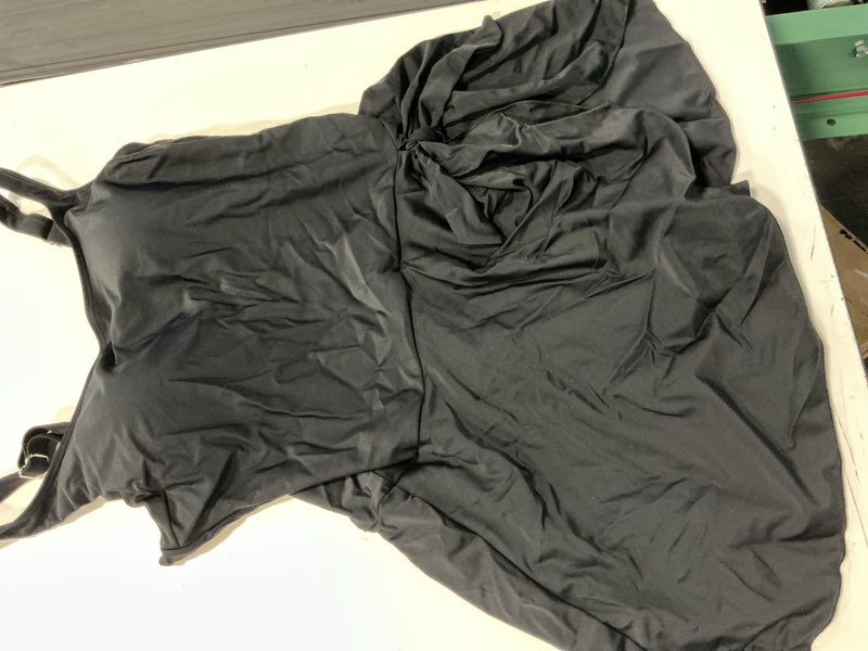Condition photo showing Good Condition for eomenie one piece swimdress swimsuits for women tummy control swim dresses skirt bathing suit large black 1