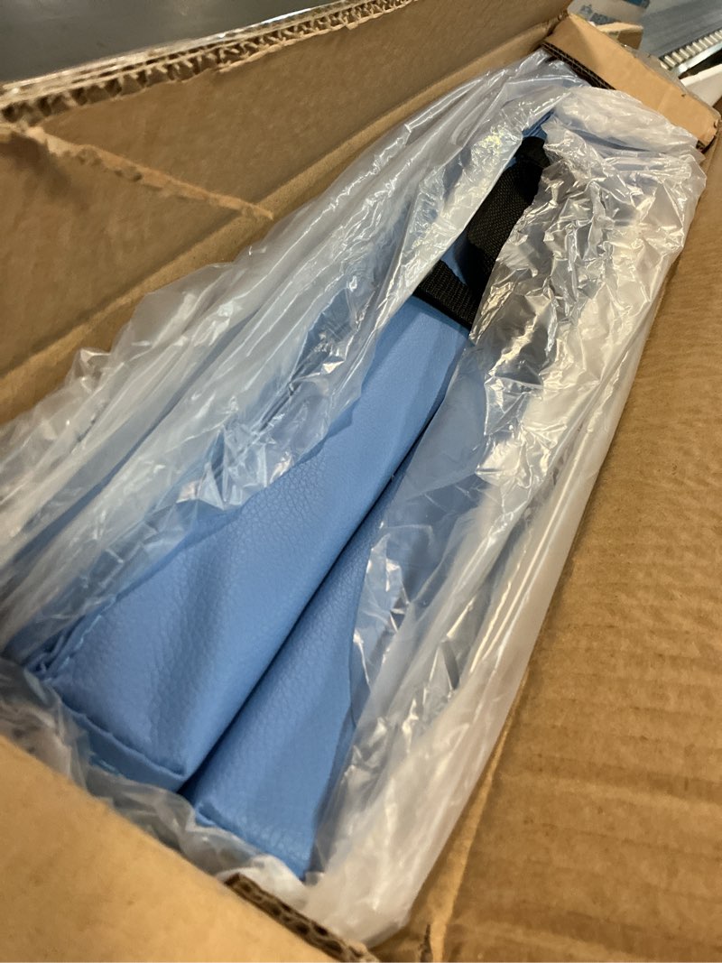 Condition photo showing New/Like New for balancefrom 6x2 feet 3-panel folding gymnastics mat – 1.5-inch thick pad with vinyl surface and carrying handles for tumbling, yoga, pilates, home workouts, and martial arts blue
