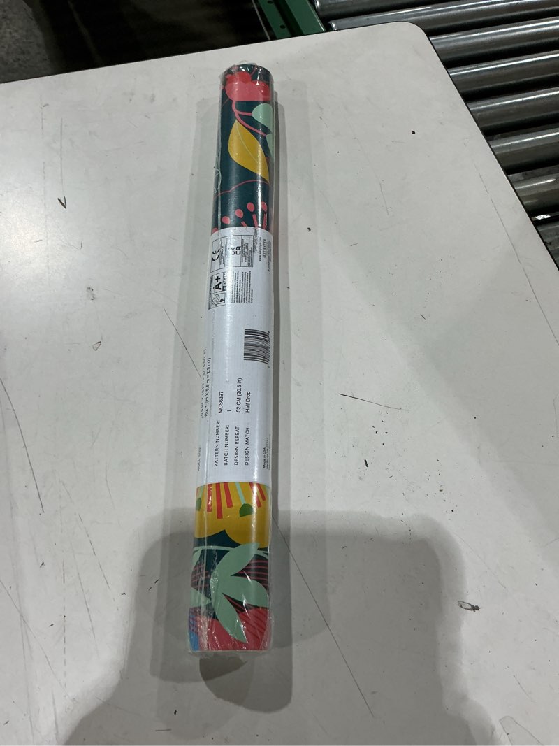 Condition photo showing New/Like New for nuwallpaper x megan carter dream garden teal peel and stick wallpaper, mcs6397