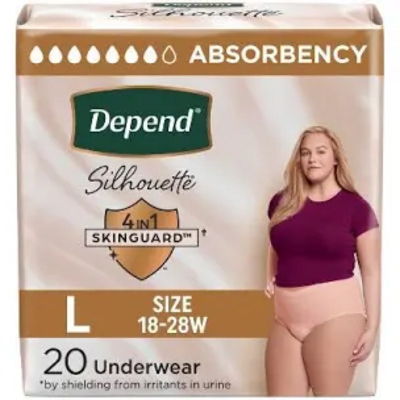 (2 PACK) Depend Silhoutte 4 in 1 SKINGUARD