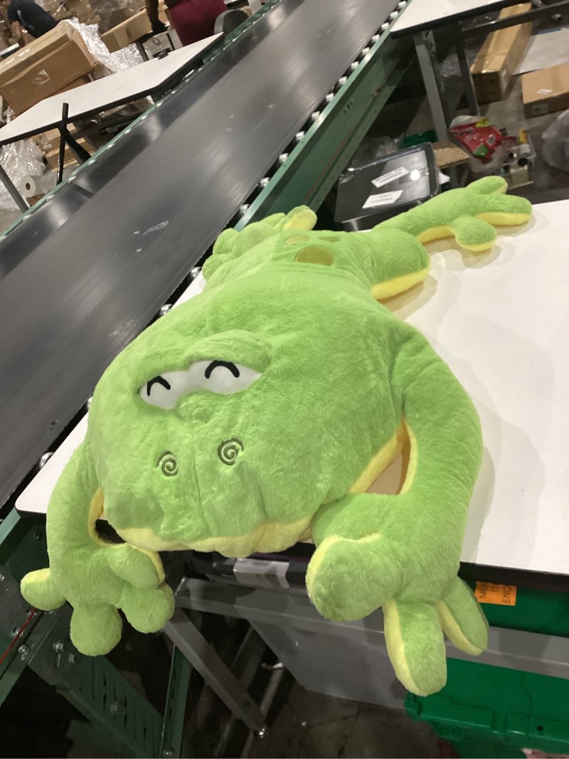 Condition photo showing Good Condition for giant frog stuffed animal plush, soft large frog plush, kawaii big stuffed green frog pillow for kids children (39 in)