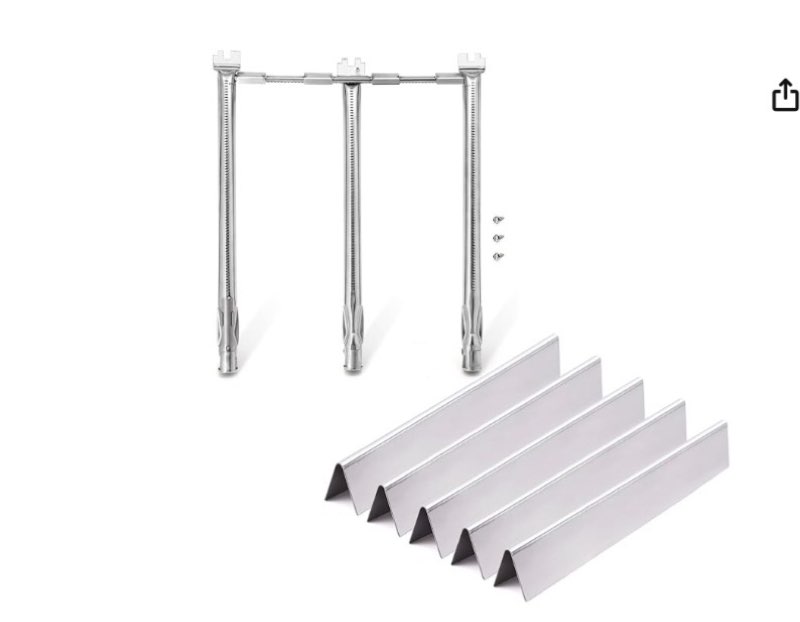 criditpid grill replacement parts for weber spirit 300 & spirit ii 300 series, 7636 flavorizer bars,