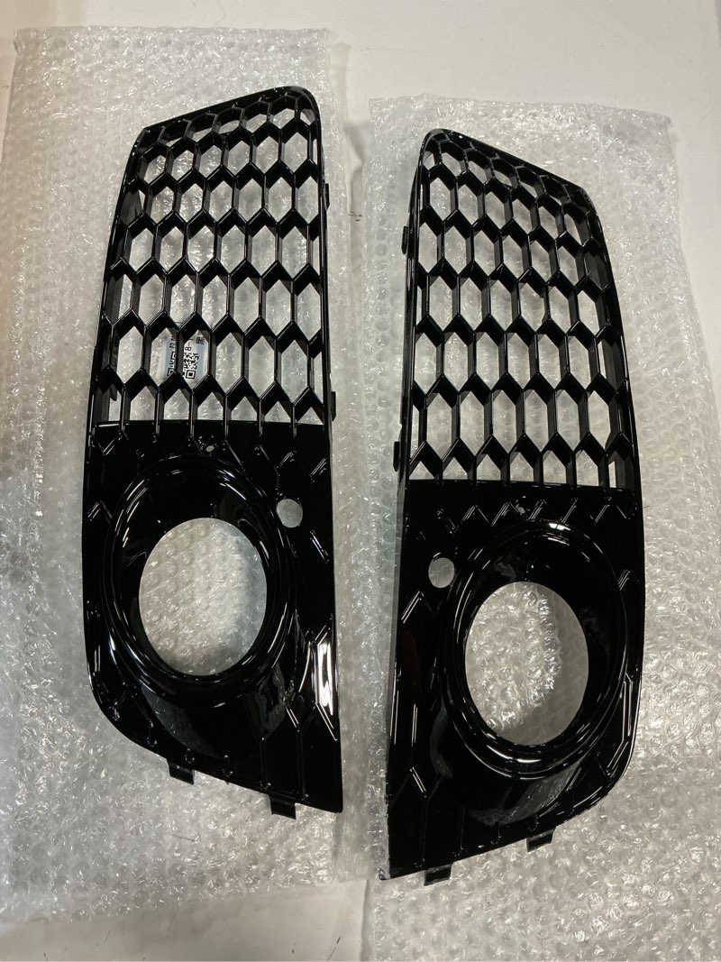 Condition photo showing Good Condition for motoku glossy front bumper fog light lamp mesh grill grille for a4 b8 2008 2009 2010 2011 2012