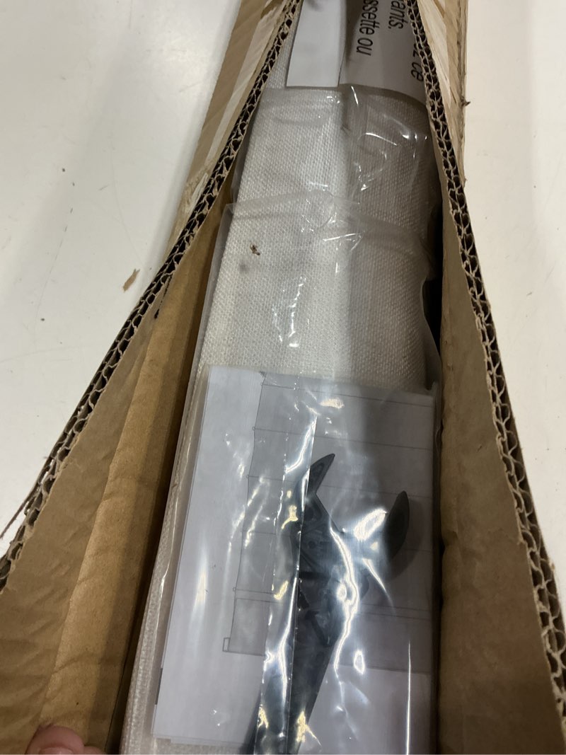 Condition photo showing New/Like New for lazblinds no tools no drill cordless roman shades for windows, blackout thermal insulated uv blocking window blinds, lightweight fabric blinds for indoor windows, 29" w x 60" h, blackout - white white 29" w x 60" h
