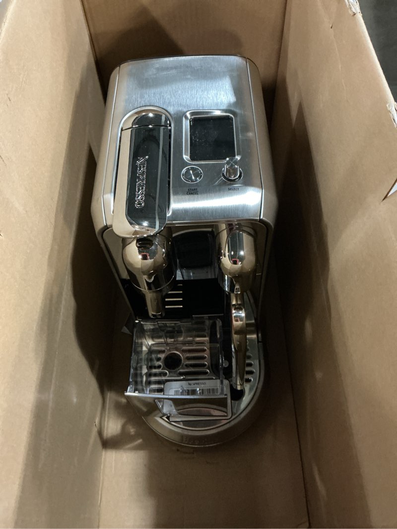 Condition photo showing Good Condition for Nespresso Creatista Plus Espresso Machine by Breville, Brushed Stainless Steel