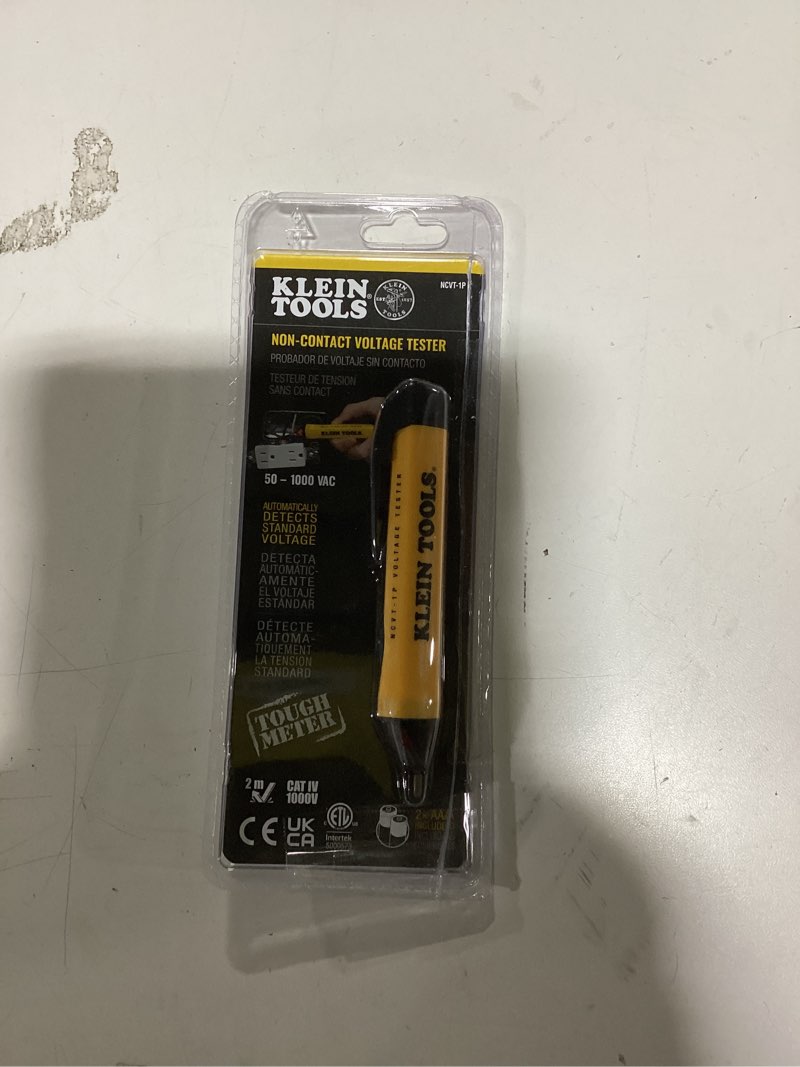 Condition photo showing New/Like New for Klein Tools NCVT1P Voltage Tester, Non-Contact Low Voltage Tester Pen, 50V to 1000V AC, Audible and Flashing LED Alarms, Pocket Clip NCVT Tester