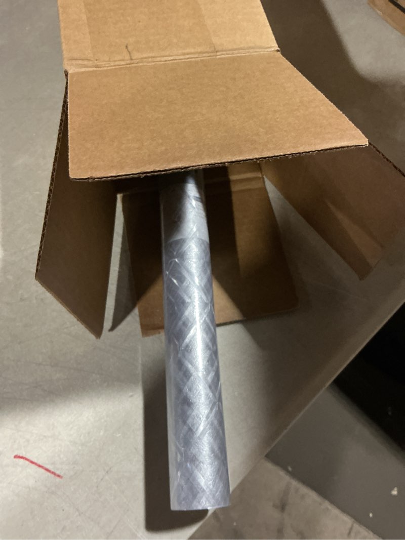 Condition photo showing As Is for rabbitgoo Window Privacy Film, Decorative Privacy Window Film Sun Blocking, Frosted Glass Cling for Home Door, Non-Adhesive Static Cling Sticker Covering Heat Blocker, Clear, 23.6" x 78.7" 23.6" x 78.7" Clear