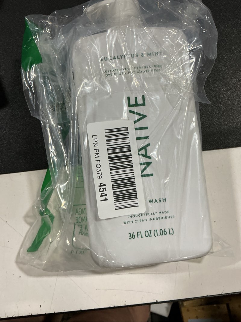 Condition photo showing Good Condition for native body wash for women & men, eucalyptus & mint, 36 oz pump bottle, sulfate-free & gentle for all skin types eucalyptus & mint 36 fl oz (pack of 1)