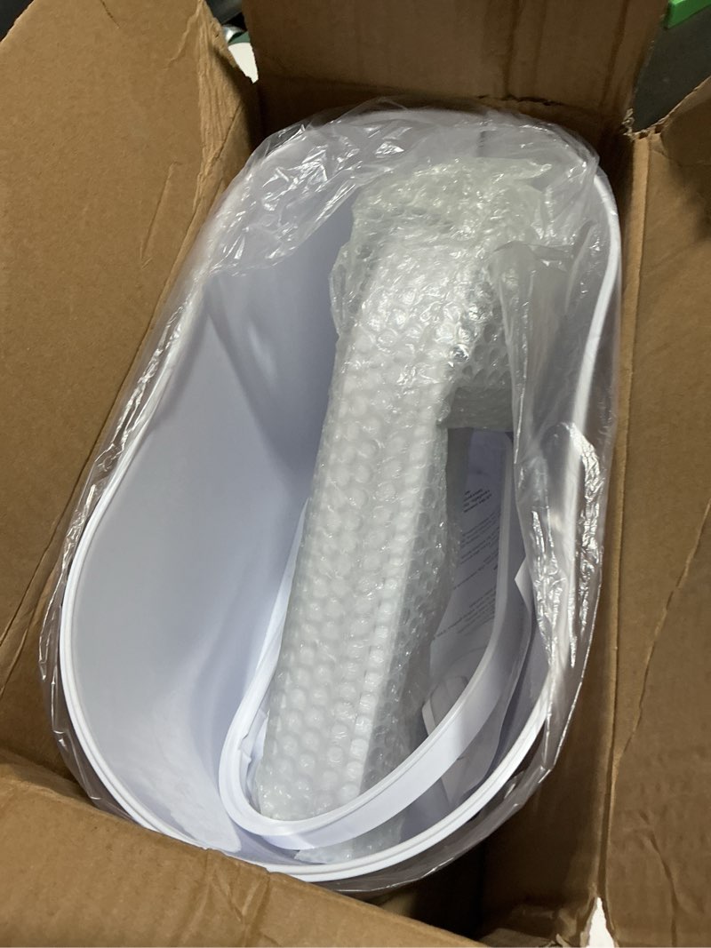 Condition photo showing Good Condition for 5 gallon bathroom trash can with lid, automatic motion sensor white trash can, touchless slim waterproof garbage bin for kitchen, bedroom, office, and bathroom 1p-5 gallon white