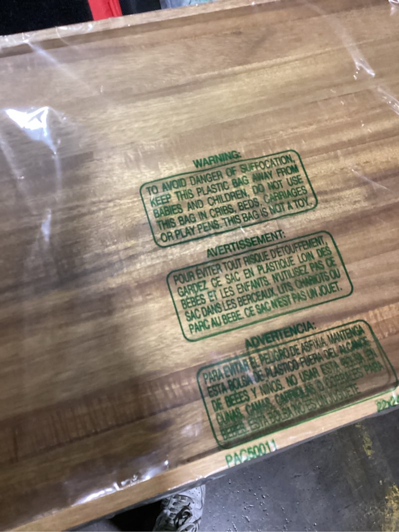 Acacia Wood Serving Tray with Handles Set of 2 – Decorative Serving Trays Platter for Breakfast in B